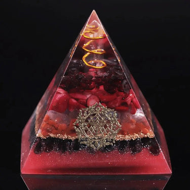 Infinite Creation Garnet Orgonite Pyramid-Your Soul Place